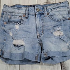 Aeropostale distressed destroyed denim shorts 2